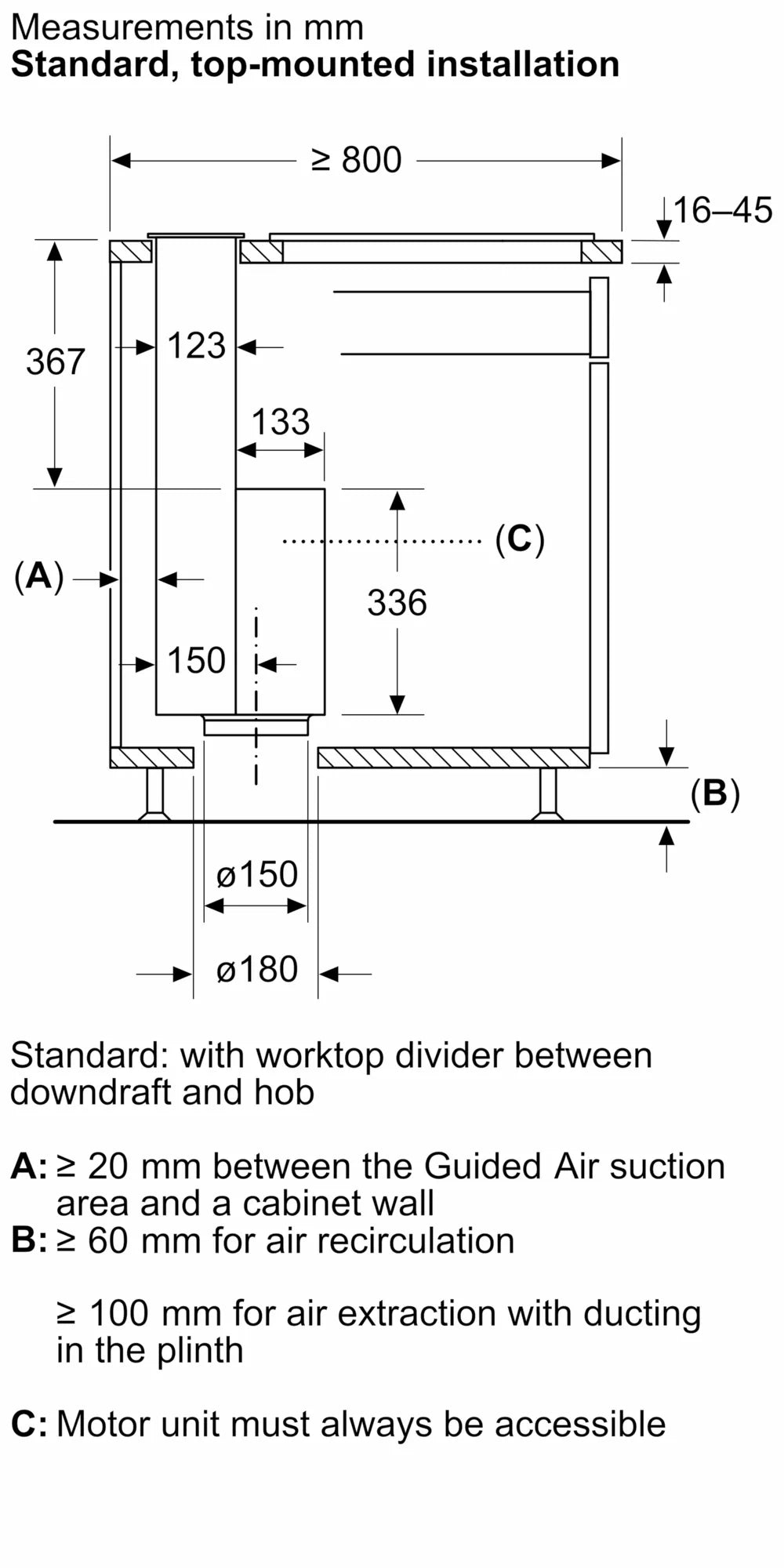 Bosch DDW88MM60B Series 8 90cm Glassdraft Hood Black Clear Glass - Araco Interiors