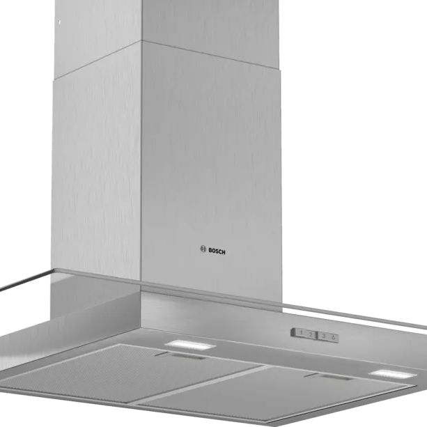 Bosch DWG94BC50B Series 2 90cm Straight Glass Hood Brushed steel - Araco Interiors