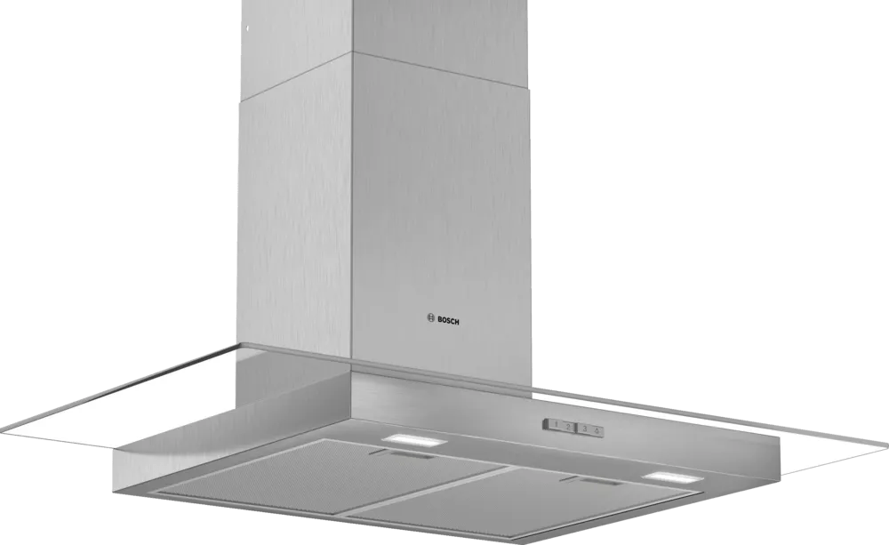 Bosch DWG94BC50B Series 2 90cm Straight Glass Hood Brushed steel - Araco Interiors