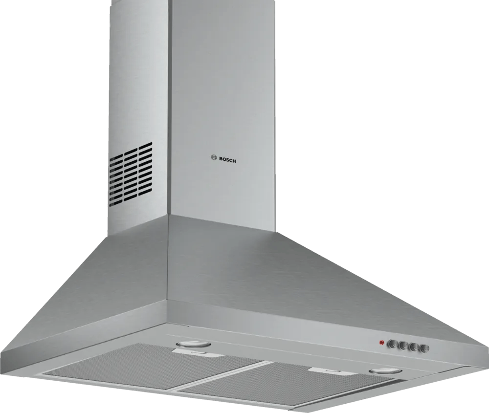 Bosch DWP64CC50M Series 2 60cm Pyramid Hood Brushed steel - Araco Interiors