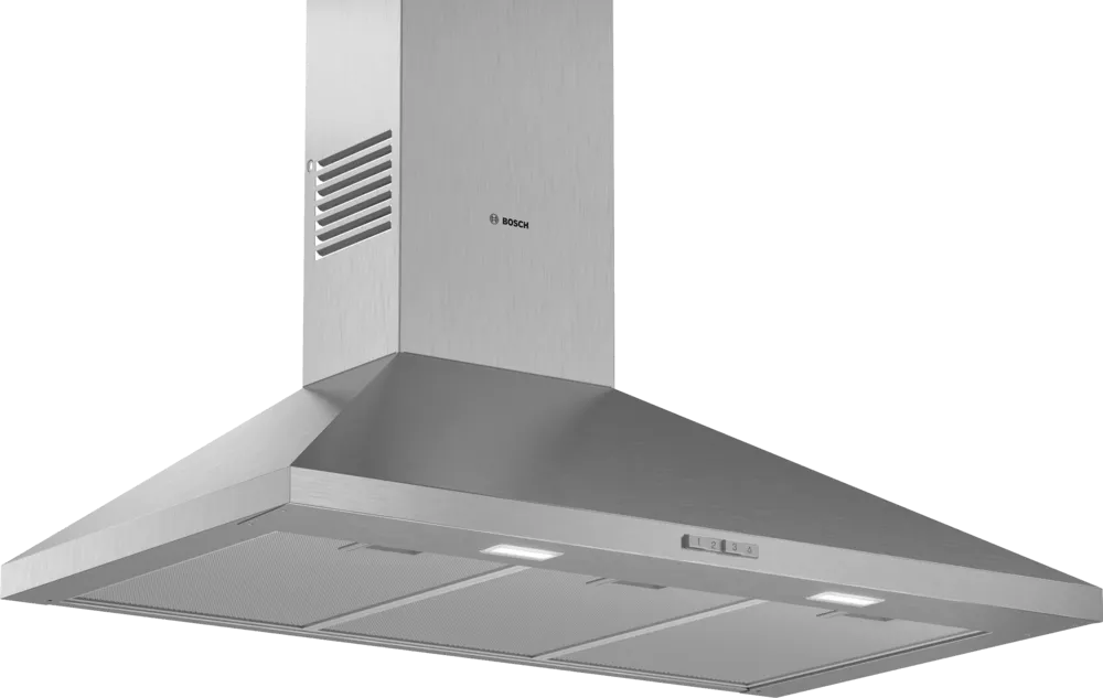 Bosch DWP94BC50B Series 2 90cm Pyramid Hood Brushed steel - Araco Interiors