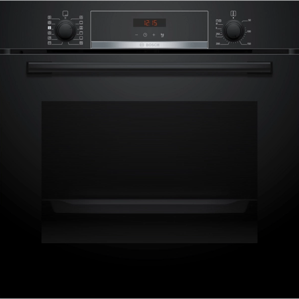 Bosch HQA574BB3B Series 4 Pyrolytic Single Oven Black - Araco Interiors