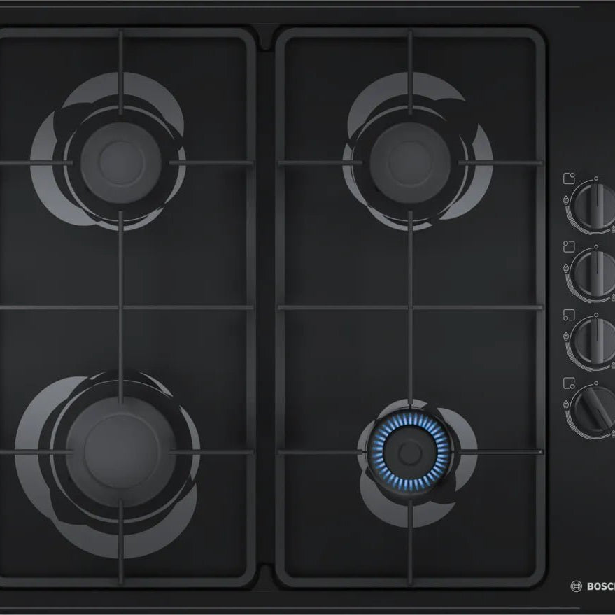 Bosch PBP6B6B60 Series 2 60cm Gas Hob Black - Araco Interiors