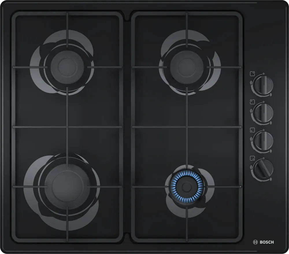 Bosch PBP6B6B60 Series 2 60cm Gas Hob Black - Araco Interiors