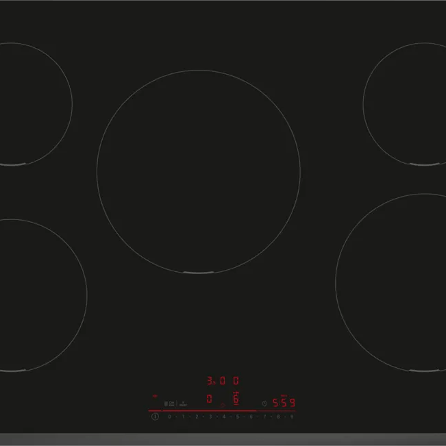 Bosch PIV831HB1E Series 6 80cm Induction Hob Black glass - Araco Interiors