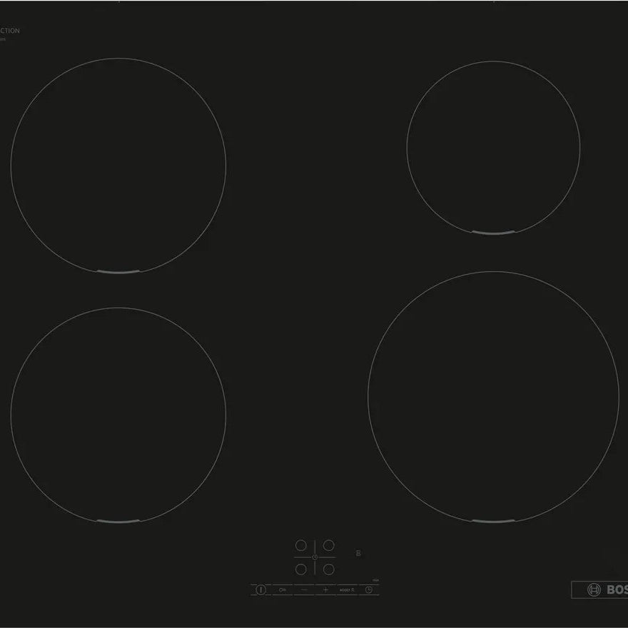 Bosch PUE611BB5B Series 4 60cm Plug & Play Induction Hob Black glass - Araco Interiors