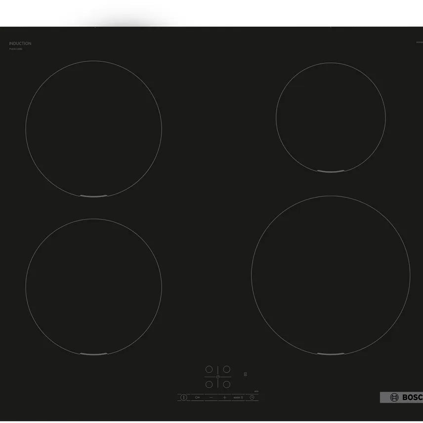 Bosch PUE611BB5E Series 4 60cm Induction Hob Black glass - Araco Interiors