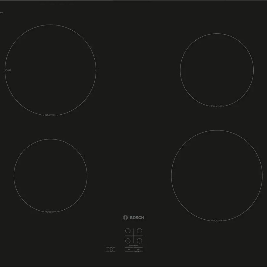 Bosch PUG61RAA5B Series 2 60cm Plug & Play Induction Hob Black glass - Araco Interiors