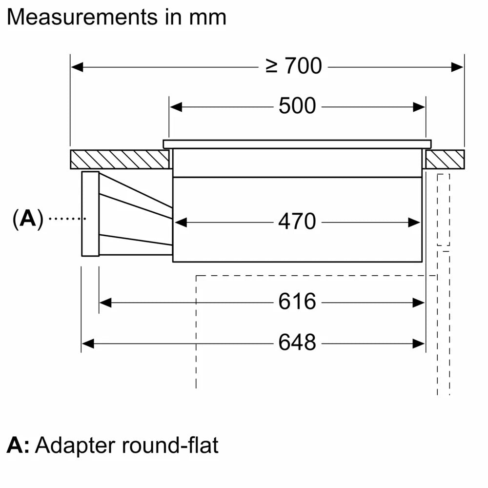 Bosch PVS611B16E Series 4 60cm Venting Hob Black glass - Araco Interiors