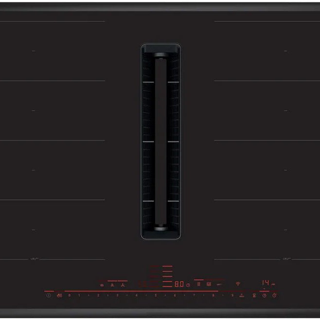 Bosch PXX875D67E Series 8 80cm Venting Hob Black glass - Araco Interiors