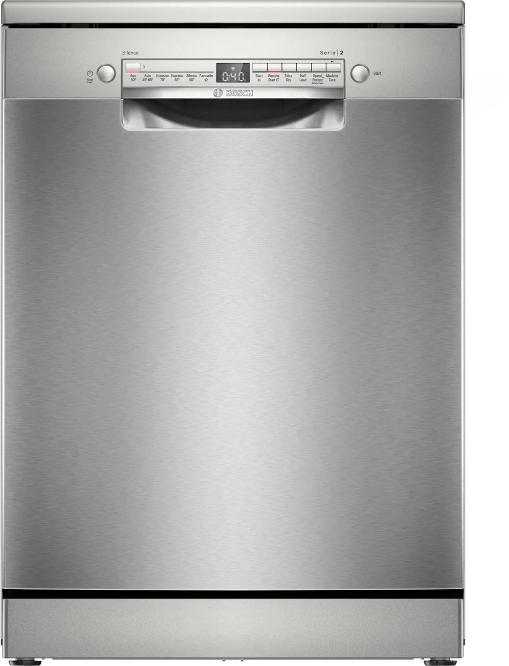 Bosch SMS2HVI67G Series 2 60cm Freestanding Dishwasher Silver Inox - Araco Interiors