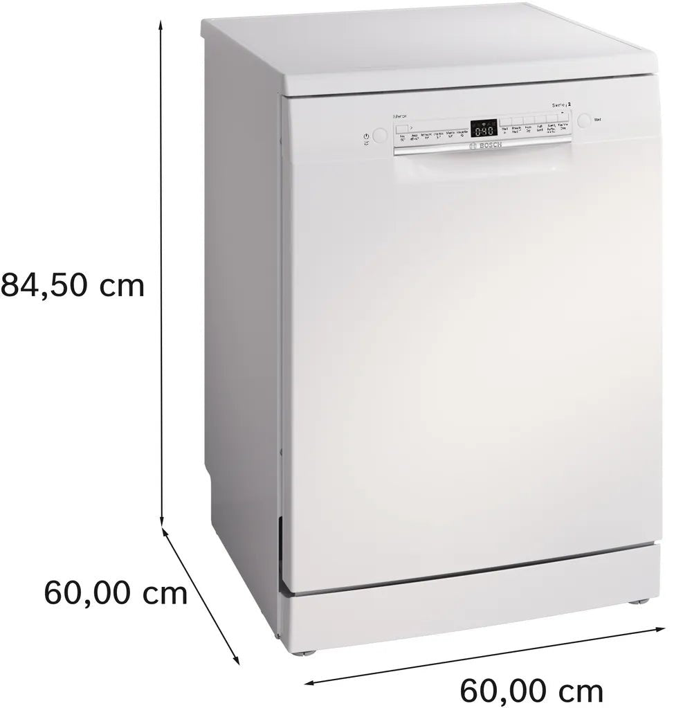 Bosch SMS2HVW67G Series 2 60cm Freestanding Dishwasher White - Araco Interiors