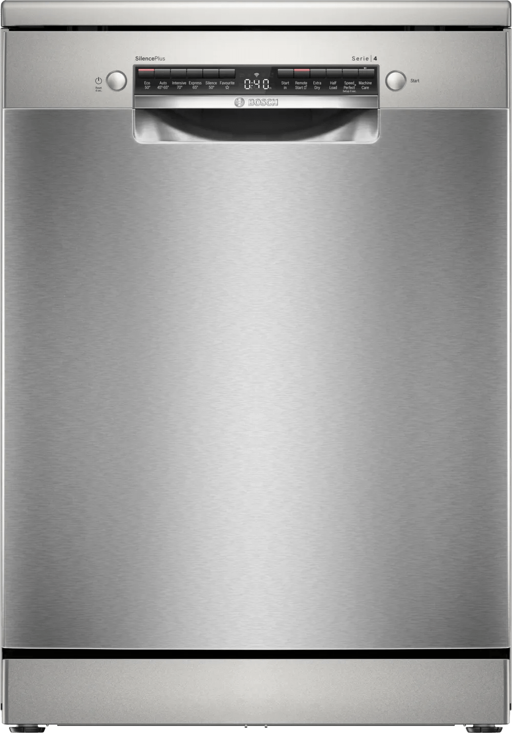 Bosch SMS4EKI06G Series 4 60cm Freestanding Dishwasher Silver Inox - Araco Interiors