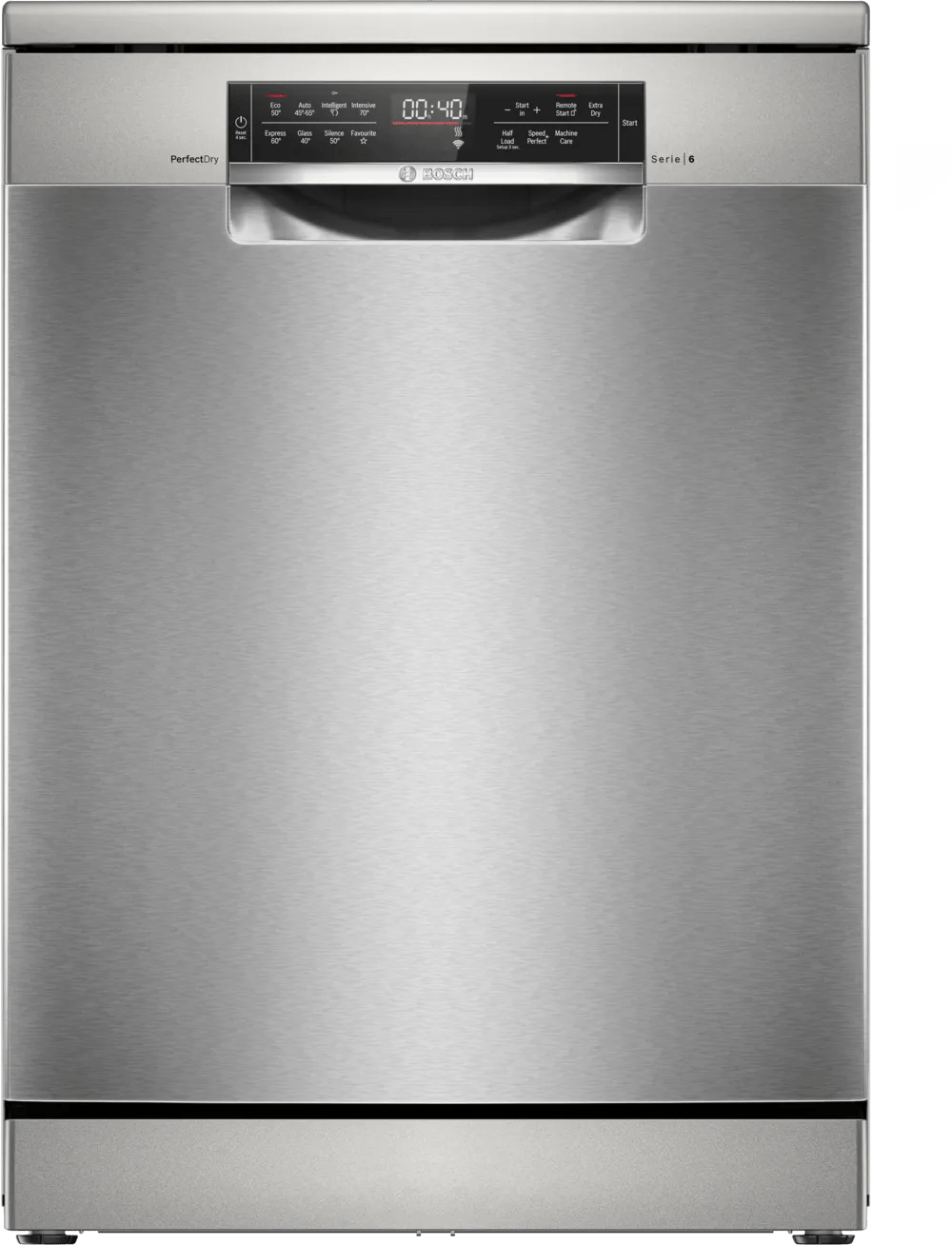 Bosch SMS6TCI01G Series 6 60cm Freestanding Dishwasher Silver Inox - Araco Interiors