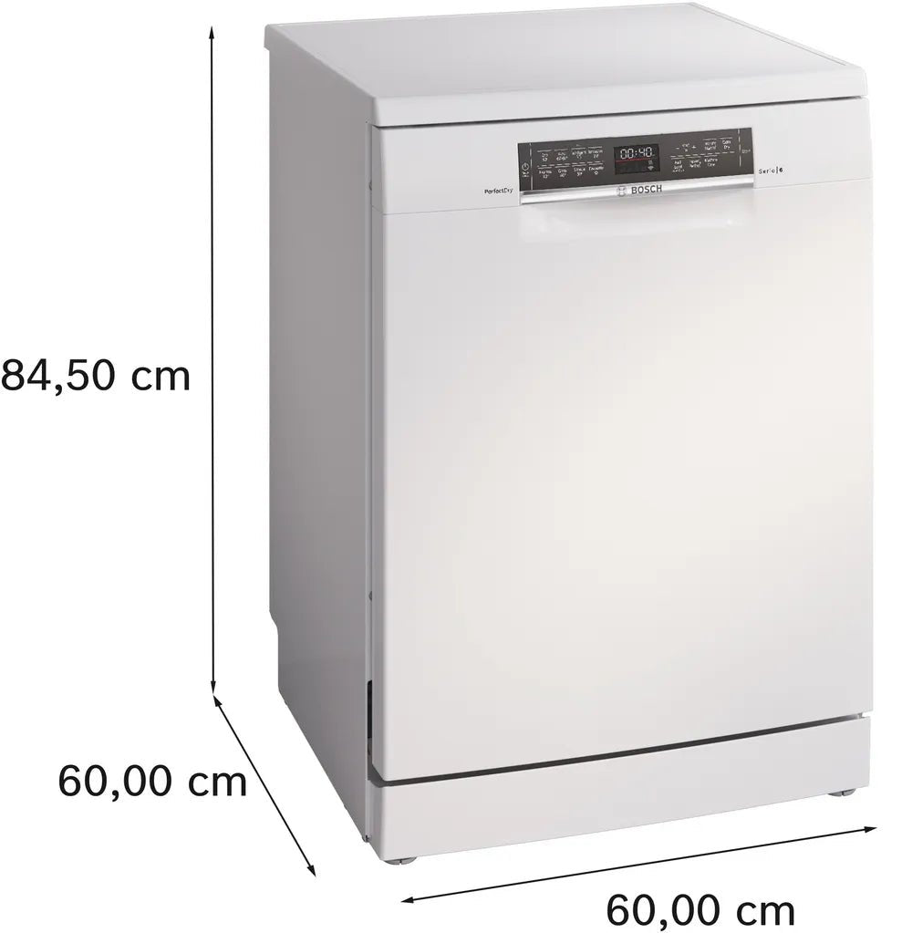 Bosch SMS6TCW01G Series 6 60cm Freestanding Dishwasher White - Araco Interiors