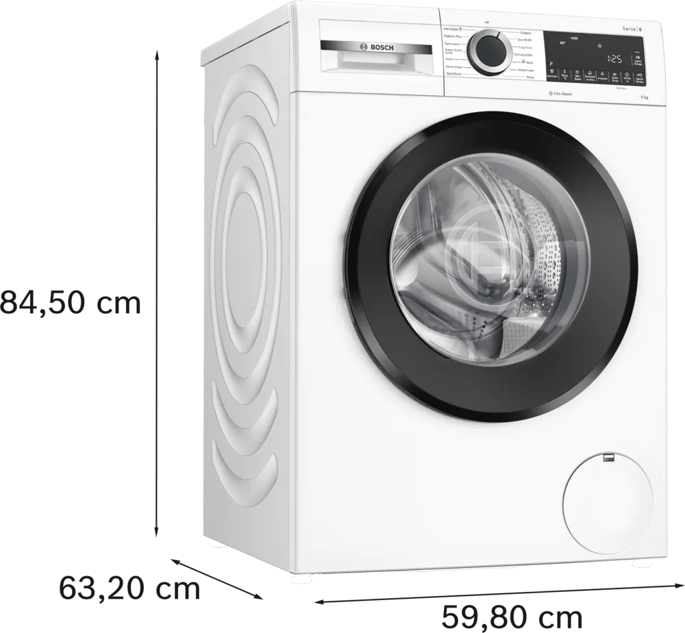 Bosch WGG24400GB Series 6 9kg 1400rpm Freestanding Washing Machine White - Araco Interiors