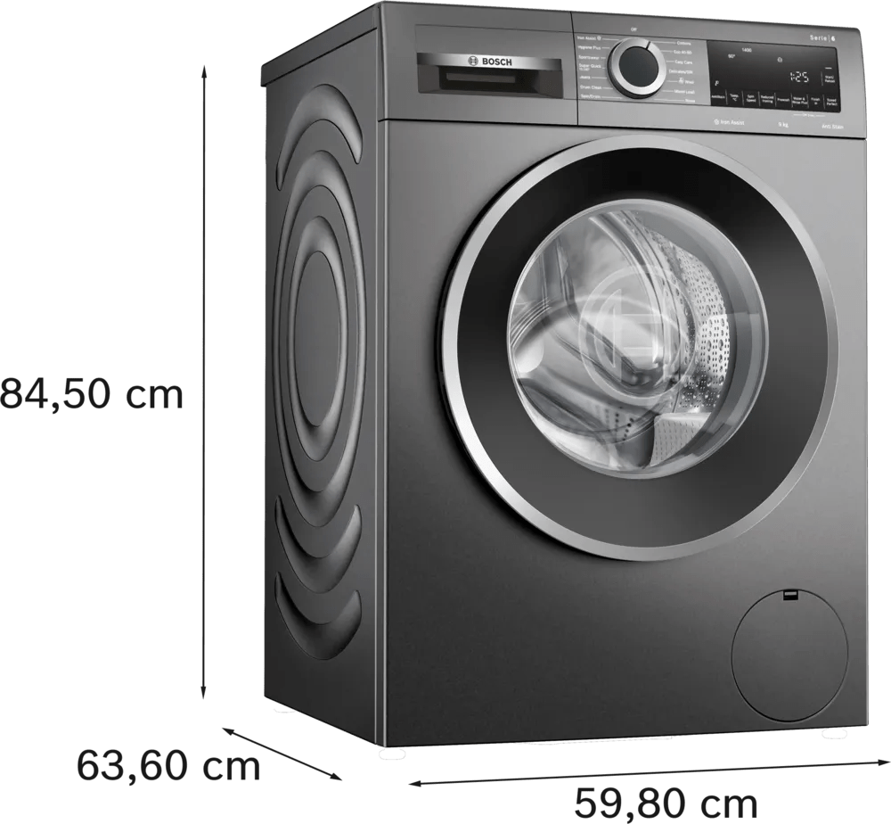 Bosch WGG244ZCGB Series 6 9kg 1400rpm Freestanding Washing Machine Graphite - Araco Interiors