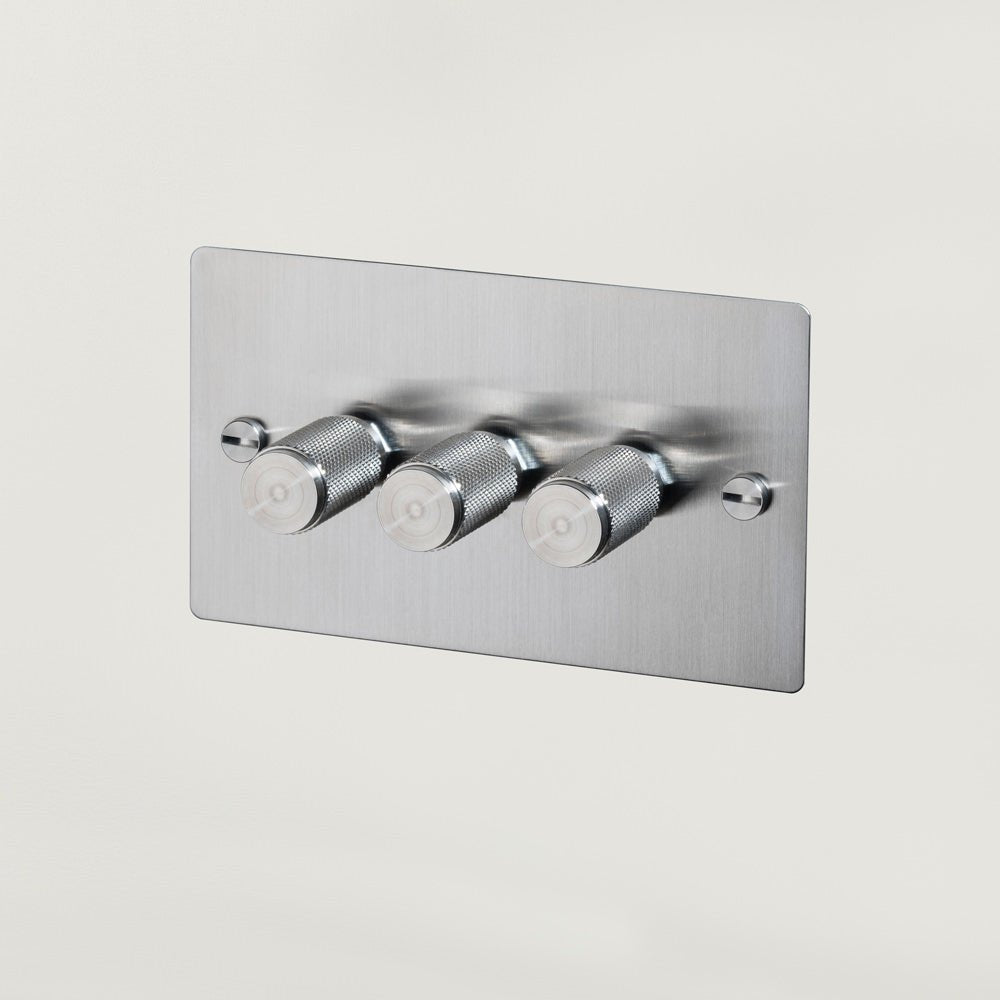 Buster + Punch GDR - 072430 3G Dimmer - 100W Light Switch Steel - Araco Interiors