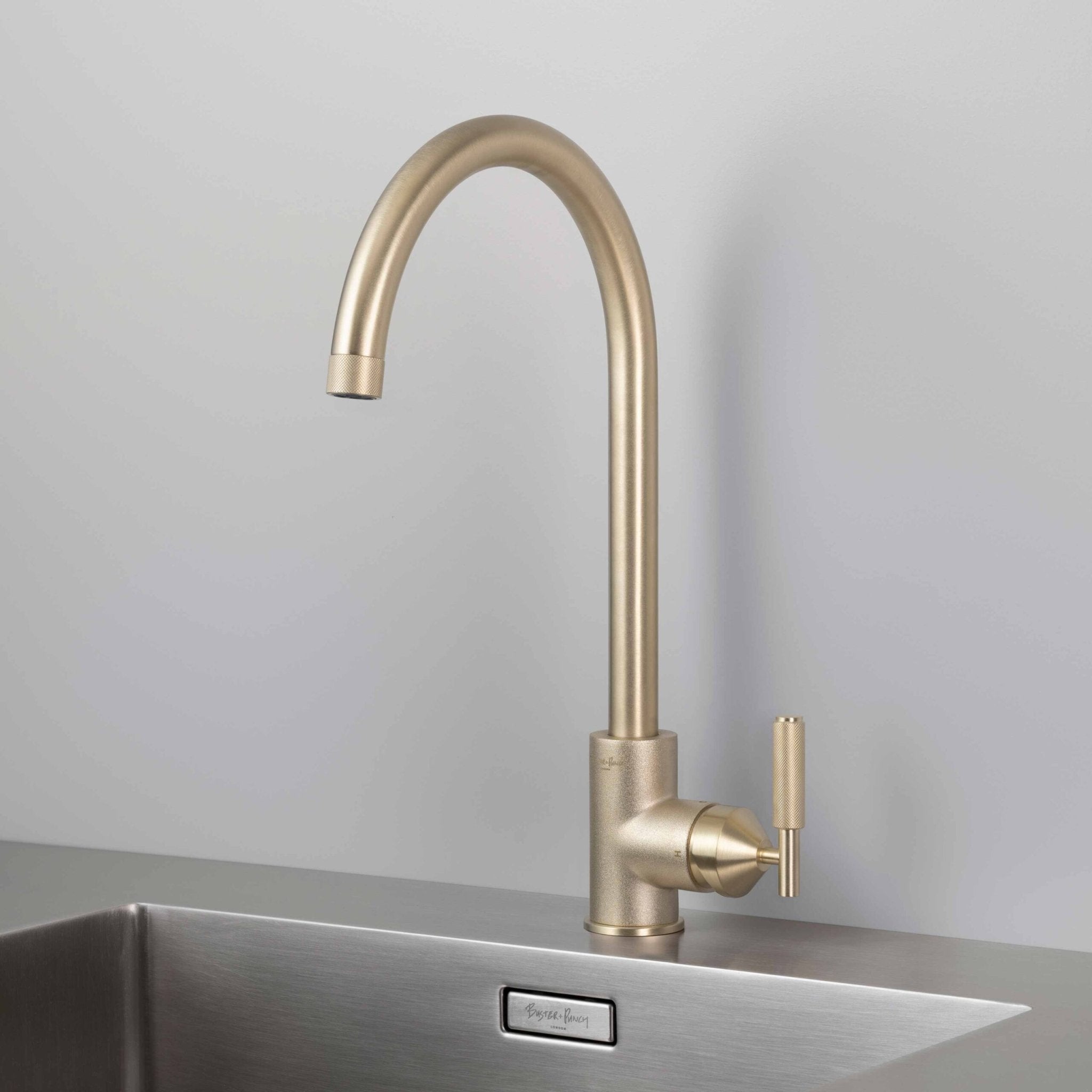 Buster + Punch RKT - 051569 Mixer - Cross Kitchen Tap Blond Brass - Araco Interiors