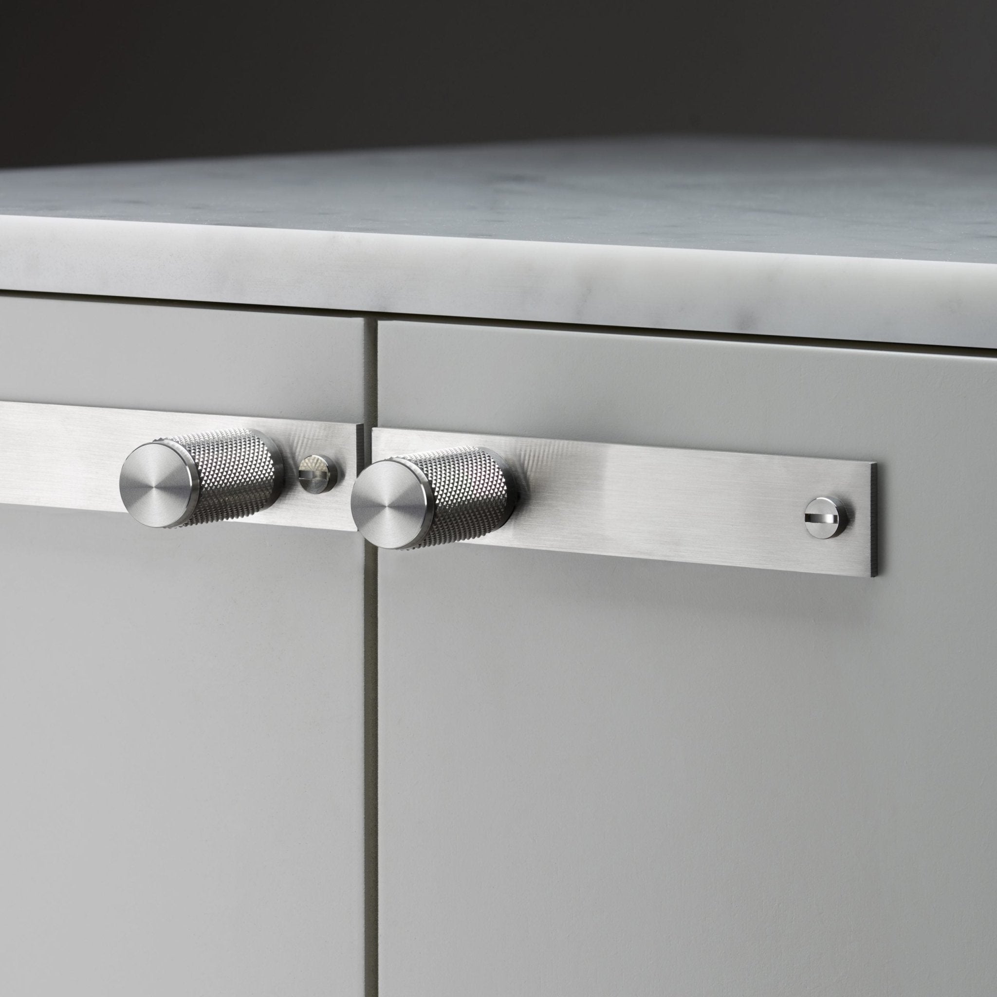 Buster + Punch UK - KP - ST - A Furniture Knob Set - Plate - Cross Furniture Knob Steel - Araco Interiors