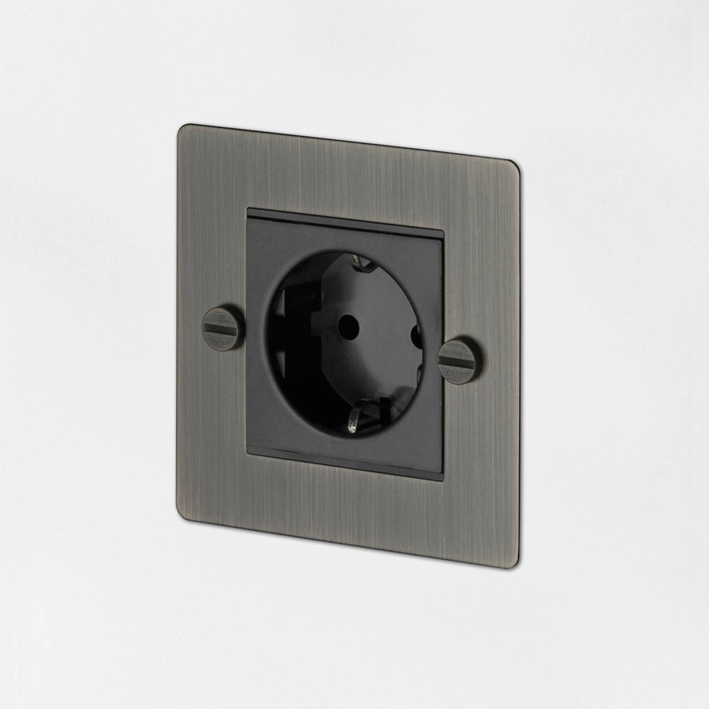 Buster + Punch UK - MG - CO - 1G - SM - A 1G Euro Socket Switch + Socket Smoked Bronze - Araco Interiors