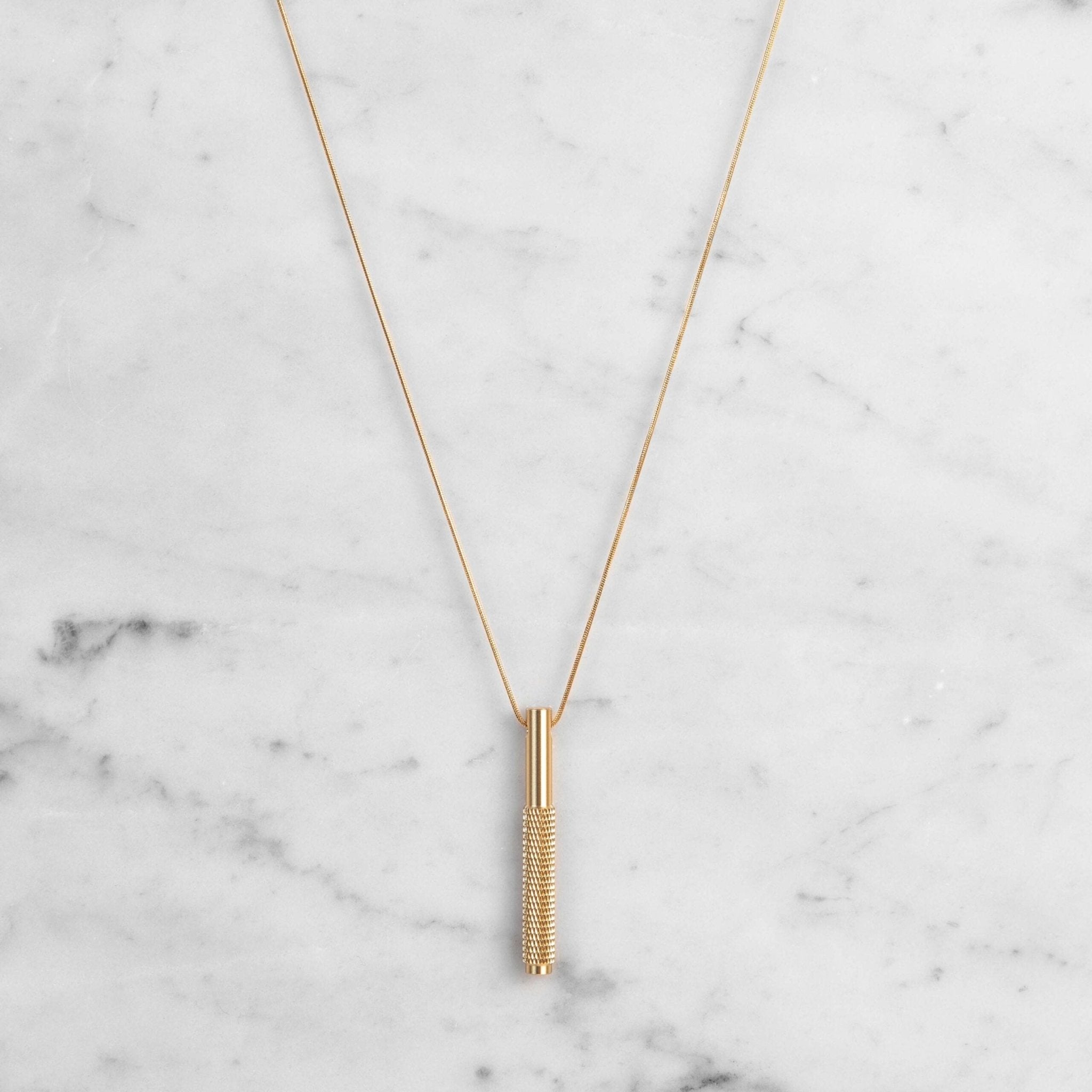 Buster + Punch UK - NL - V - BR - A Solid Metal Pendant Necklace - Cross Jewellery Brass - Araco Interiors