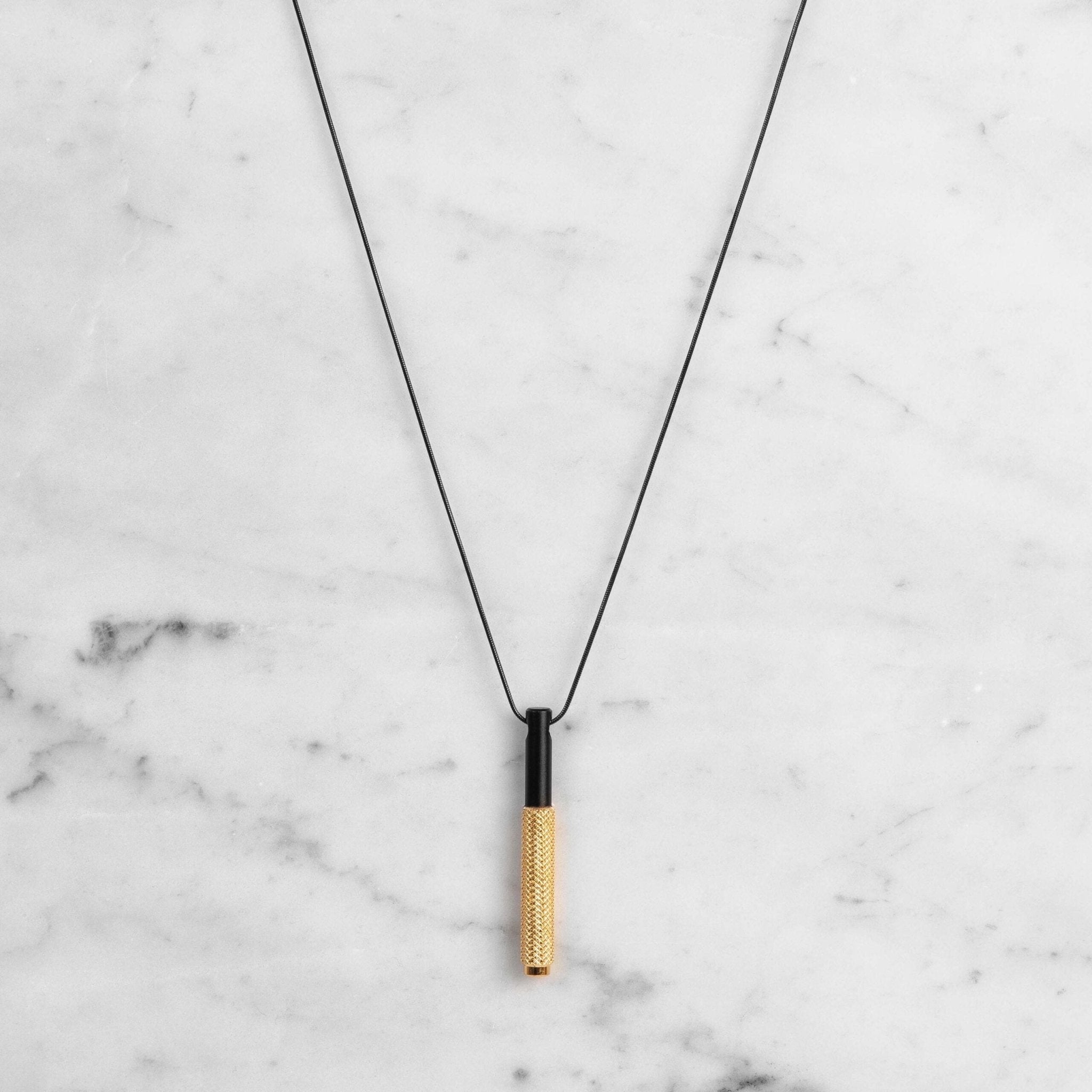 Buster + Punch UK - NL - V - EX Solid Metal Pendant Necklace - Cross Jewellery Black - Brass - Araco Interiors