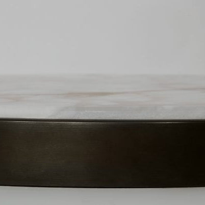 CTO Lighting Anvers Flush - Medium - DALI - A Wall Light antique bronze with honed alabaster - Araco Interiors