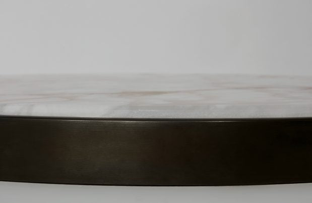 CTO Lighting Anvers Flush - Medium - DALI - A Wall Light antique bronze with honed alabaster - Araco Interiors