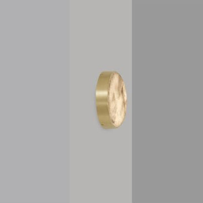 CTO Lighting Anvers Flush - Small - IP44 Wall Light satin brass with honed alabaster - Araco Interiors