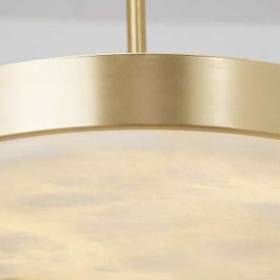 CTO Lighting Anvers Large - DALI - A Pendant Light satin brass with honed alabaster - Araco Interiors
