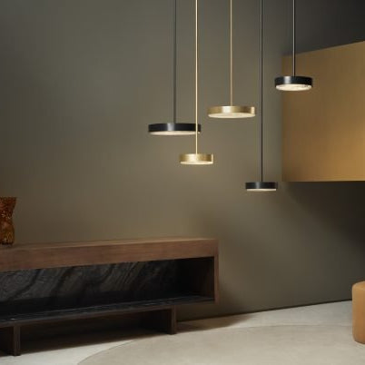 CTO Lighting Anvers Medium Pendant Light bronze with honed alabaster - Araco Interiors