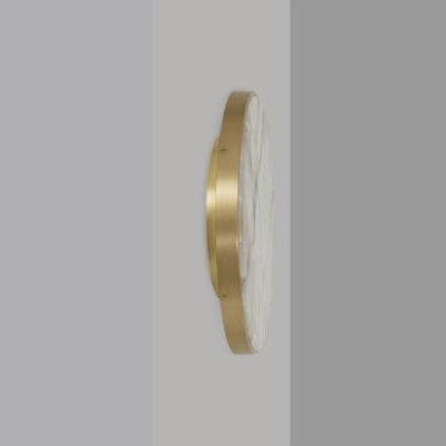 CTO Lighting Anvers Rose - Large Wall Light satin brass with honed alabaster - Araco Interiors