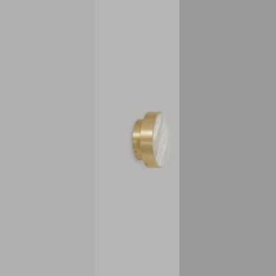 CTO Lighting Anvers Rose - Small - DALI - A Wall Light satin brass with honed alabaster - Araco Interiors