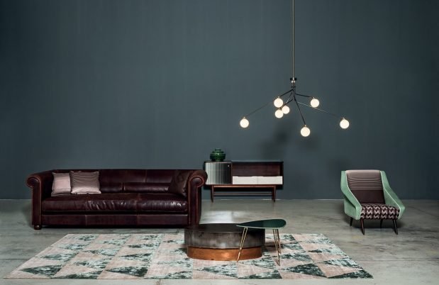 CTO Lighting Array Pendant - Medium - DALI - A Ceiling Light bronze with bronze details and shiny opal glass - Araco Interiors