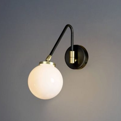 CTO Lighting Array Wall Single - DALI - A Wall Light bronze with satin brass details and shiny opal glass - Araco Interiors