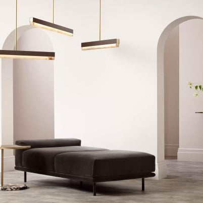 CTO Lighting Artes 1200 - DALI - A Pendant Light satin brass with satin brass details and honed alabaster - Araco Interiors