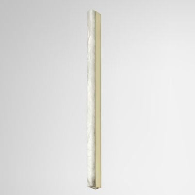 CTO Lighting Artes 1200 - IP44 Wall Light satin brass with satin brass details and honed alabaster - Araco Interiors