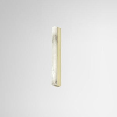 CTO Lighting Artes 600 - IP44 Wall Light satin brass with satin brass details and honed alabaster - Araco Interiors