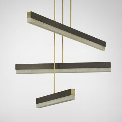 CTO Lighting Artes Collective 900 - DALI - A Pendant Light bronze with bronze details and honed alabaster - Araco Interiors