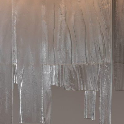 CTO Lighting Cascata - Ceiling Mounting Plate - DALI - A Chandelier polished nickel with wavy kiln glass - Araco Interiors