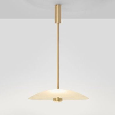 CTO Lighting Cielo Large Pendant Light satin brass with fritted glass - Araco Interiors