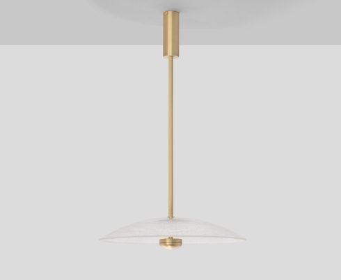 CTO Lighting Cielo Small - DALI - B Pendant Light satin brass with fritted glass - Araco Interiors