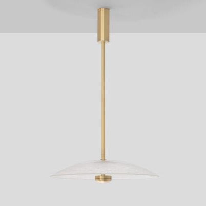 CTO Lighting Cielo Small Pendant Light satin brass with fritted glass - Araco Interiors