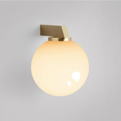 CTO Lighting Gaia - Flush - DALI - B Wall Light satin brass with shiny opal glass - Araco Interiors