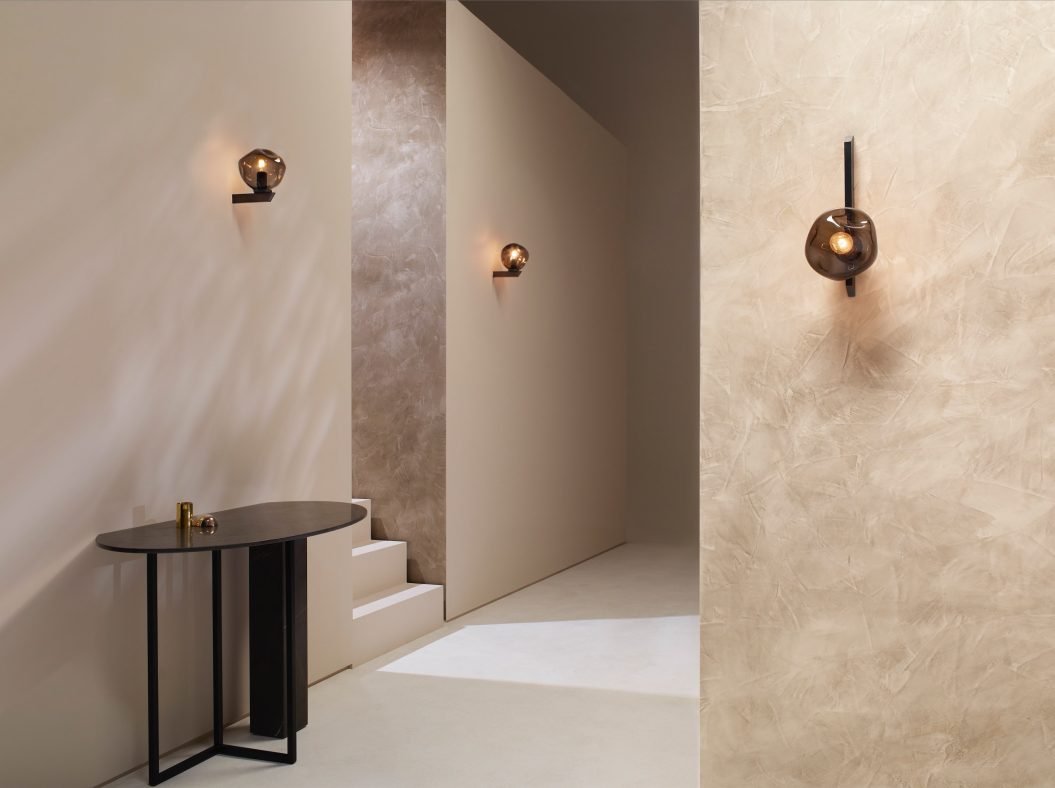 CTO Lighting Gaia - Plate Wall Light antique bronze with smoked glass - Araco Interiors