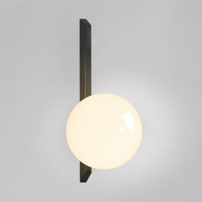 CTO Lighting Gaia - Tall - Flush - DALI - B Wall Light antique bronze with shiny opal glass - Araco Interiors
