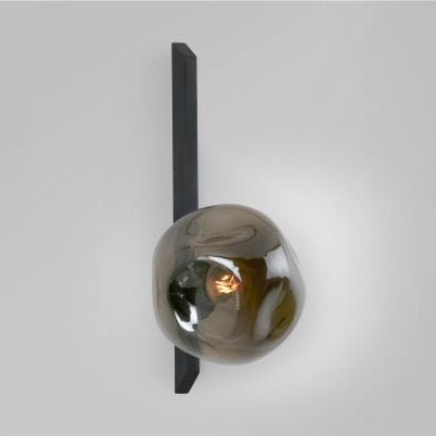 CTO Lighting Gaia - Tall - Flush - DALI - B Wall Light antique bronze with smoked hand formed glass - Araco Interiors