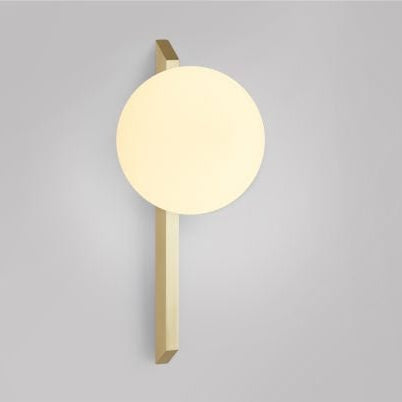 CTO Lighting Gaia - Tall - Flush - DALI - B Wall Light satin brass with matt opal glass - Araco Interiors