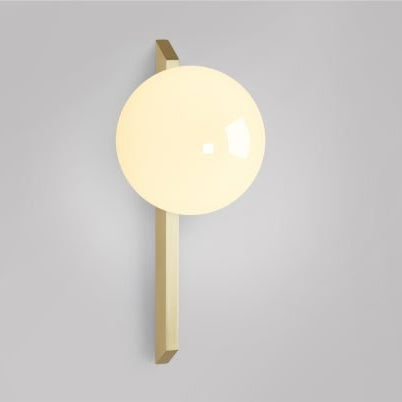 CTO Lighting Gaia - Tall - Plate - DALI - A Wall Light satin brass with shiny opal glass - Araco Interiors